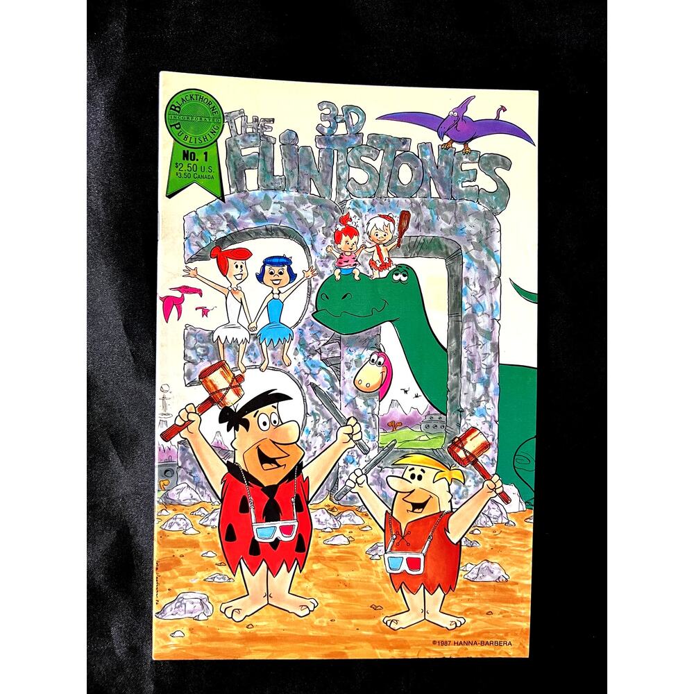 VINTAGE 1987 Blackthorne Pub. "THE 3-D FLINTSTONES" #1 - NM - FIRST ISSUE!